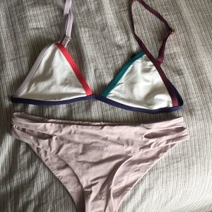 tavik color block bikini size medium